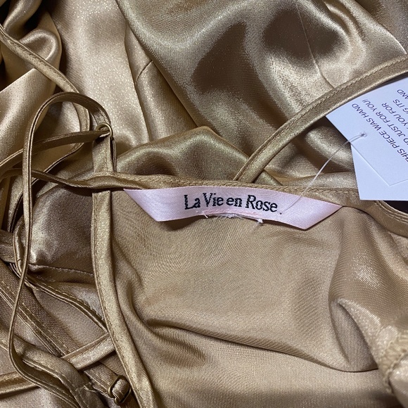 Vintage Early 2000s "La Vie En Rose" Maxi Slip Dress - Picture 9 of 9